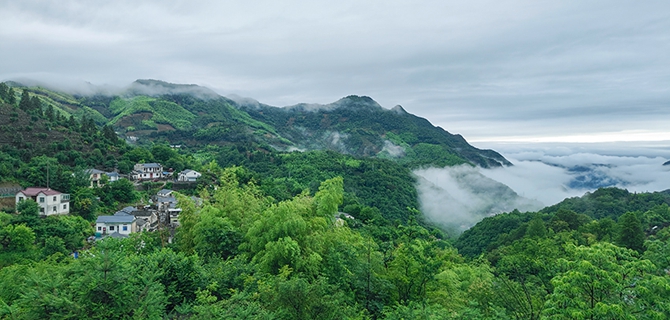 雨后樵山美如画
